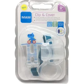 Mam Clip & Cover Κλίπ Πιπίλας 0m+ 1 Τεμάχιο [313] [Γαλάζιο]