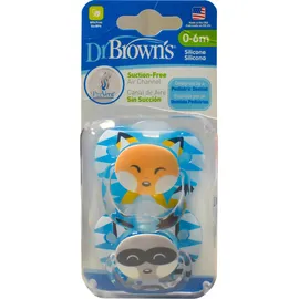 Dr. Browns Prevent PV12015-SPX Ορθοδοντική Πιπίλα Σιλικόνης με Σχέδια 0-6m, 2τμχ