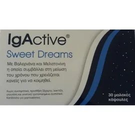 Novapharm Igactive Sweet Dreams Συμπλήρωμα Διατροφής Για Εύκολο Ύπνο 30 Soft Gels