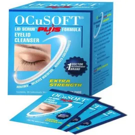 Ocusoft Lid Scrub Plus Καθαριστικά Μαντηλάκια Βλεφάρων 30 Τεμάχια