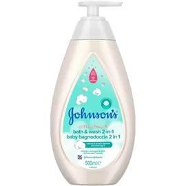 Johnsons Baby Cotton Touch 2 σε 1  Αφρόλουτρο & Σαμπουάν 500ml Με Αντλία