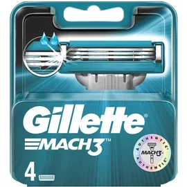 Gillette Mach 3 Ανταλλακτικές Κεφαλές 4 Τεμάχια  -4€ Επί της Τιμής