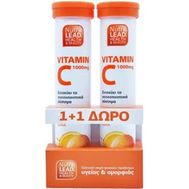 Vitorgan Nutralead PROMO Vitamin C 1000mg Πορτοκάλι Για Το Ανοσοποιητικό Σύστημα 20+20 Αναβράζοντα Δισκία