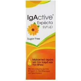 IgΑctive Expecta Syrup Μαλακτικό Σιρόπι Για Τον Λαιμό & Τον Βήχα Sugar Free Με Εκχυλίσματα Φυτών 150ml