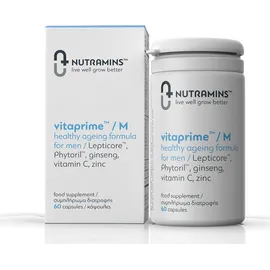 Nutramins Vitaprime M Healthy Ageing Formula For Men Συμπλήρωμα Για Ανδρική Αντιγήρανση Και Λίμπιντο 60 Κάψουλες