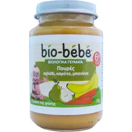 Bio Bebe Βιολογικά Γεύματα Πουρές Αχλάδι, Καρότο, Μπανάνα 200gr