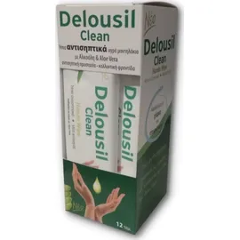 Delousil Clean Ήπια Αντισηπτικά Υγρά Μαντηλάκια 12 Τεμάχια