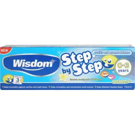 Wisdom Step By Step Toothpaste Mild Mint Οδοντόκρεμα Με Ήπια Γεύση Μέντας 0-3 Ετών+ 75ml