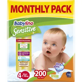 Babylino Sensitive Monthly Pack No4 (18kg) 200pcs
