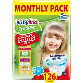 Πάνες Βρακάκι Babylino Pants Unisex  No7 Extra Large Plus [17+kg] Monthly Pack 126 Τεμάχια