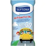 Septona Antibacterial  Kids On The Go Παιδικά Αντιβακτηριδιακά Μαντηλάκια 15 Τεμάχια