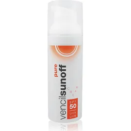 Vencil Sunoff Pure Cream SPF50 UVA/UVB Αντηλιακή Κρέμα Προσώπου Με Υψηλό Δείκτη Προστασίας 50ml