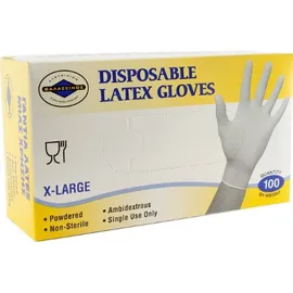 Αλουμίνιον Θαλασσινός Γάντια Latex Ελαφρώς Πουδραρισμένα Μέγεθος:XLarge 100 Τεμάχια