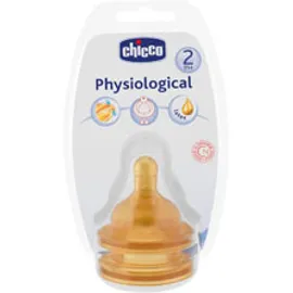 Chicco Θηλή Καουτσούκ, μέτρια ροή 2m+   2τμχ