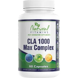 Natural Vitamins CLA 1000 MAX COMPLEX with Omega 3 Fish Oil 60caps