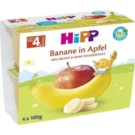 Hipp Φρουτόκρεμα με Μπανάνα & Μήλο (μετά τον 4ο μήνα) 4x100gr