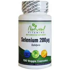 Natural Vitamins Selenium 200mcg 100 Caps