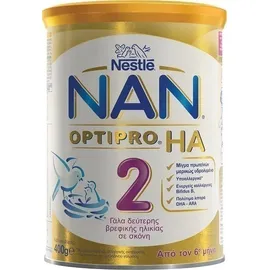 Nestle Nan HA No2 Optipro Υποαλλεργικό Γάλα Πρώτης Βρεφικής Ηλικίας 6-12 μηνών, 400gr
