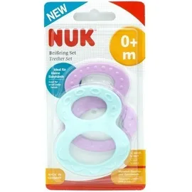 NUK Δακτύλιος οδοντοφυΐας έως 3-12m Μωβ - Πράσινο 2 τμχ (art.no.10.256.455)