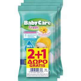 Μωρομάντηλα BabyCare Fresh 36 τμχ. (12τμχ Χ 3 πακέτα) 2+1 ΔΩΡΟ