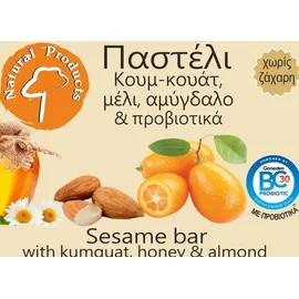 Natural Products Παστέλι Κουμ - Κουατ, Μέλι & Αμύγδαλο με Προβιοτικά 90γρ