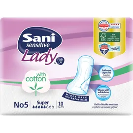 Sani Lady Sensitive Σερβιέτες Ειδικών Χρήσεων No 5 Super 10τεμ
