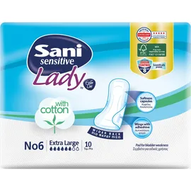 Sani Lady Sensitive Σερβιέτες Ειδικών Χρήσεων No 6 Extra Large 10τεμ