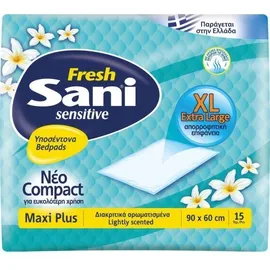 Sani Υποσέντονα Ακράτειας Maxi Plus Με Άρωμα 90x60cm 15τεμ