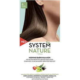 System Nature N6  Dark Blonde, Βαφή Μαλλιών Χρώμα Ξανθό Σκούρο 60ml