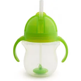 Munchkin Tip & Sip Straw Cup Ποτήρι με Καλαμάκι 6m+, Χρώμα Πράσινο, 207ml