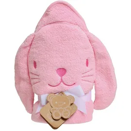 Playgro μωρό πετσέτα με κουκούλα Ροζ Λαγουδάκι 76 cm x 76 cm