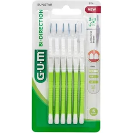 GUM Bi-Direction 2 in 1 Antibacterial Bristles 0.7mm 6τμχ