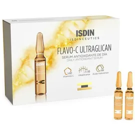 Isdin Flavo-C Ultraglican 10 ampoules x2ml (Αντιοξειδωτικός Ορός Προσώπου σε Αμπούλες)