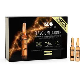Isdin Flavo-C Melatonin Night Recovery Serum  Αντιγηραντικός Βραδινός Ορός Επαναφοράς Προσώπου 30ampules x 2 ml