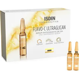 Isdin Isdinceutics Flavo C Ultraglican Serúm Antioxidante de Día-Αντιοξειδωτικός Όρος Καθημερινής Χρήσης με Βιταμίνη C και Υαλουρονικό Οξύ, 30amp x 2ml