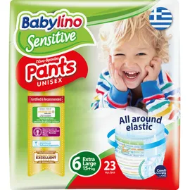 Babylino Sensitive Πάνες Βρακάκι Sensitive Pants No6 Extra Large Unisex (15+Kg) 23τεμ