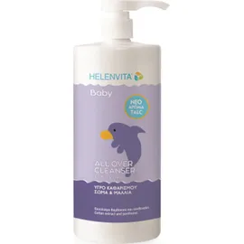 Helenvita Baby All Over Cleanser - Υγρό Καθαρισμού για Σώμα & Μαλλιά με άρωμα Ταλκ 1L