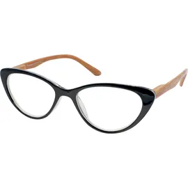 EyeLead Γυαλιά Διαβάσματος Unisex Μαυρο Πεταλούδα με ξύλινο βραχίονα 0.75 (204)