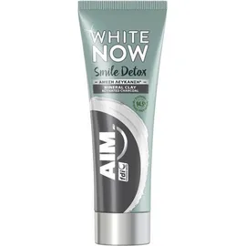 Aim White Now Smile Detox Charcoal Οδοντόκρεμα Προσφέρει Άμεσα Λευκότερο Χαμόγελο 75ml