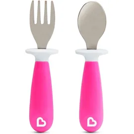 Munchkin εκπαιδευτικά Κουτάλι και Πιρούνι Ροζ