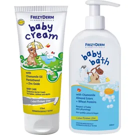 FREZYDERM ΠΑΚΕΤΟ ΜΙΑ (1) BABY CREAM 175ml ΚΑΙ ΕΝΑ (1) BABY BATH – 300ml