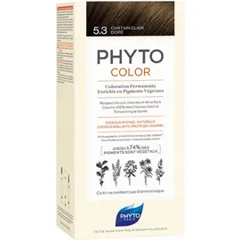 Phyto Phytocolor Μόνιμη Βαφή Μαλλιών Νο 5.3 Καστανό Ανοιχτό Xρυσό 50ml