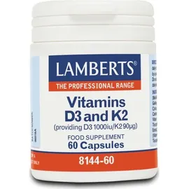 LAMBERTS Vitamins D3 1000iu & K2  60caps