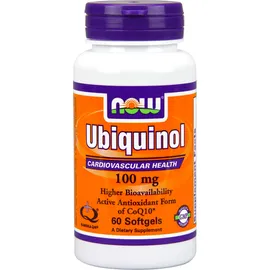 Now Ubiquinol 100 mg, Antioxidant Form of Co-Q10 60 softgels