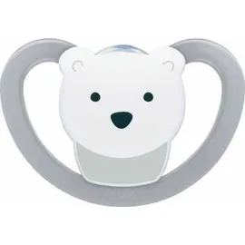 Nuk Space Πιπίλα Σιλικόνης Σιέλ Αρκουδάκι 18-36m, 1 τμχ