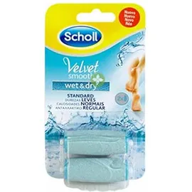 Scholl Velvet Smooth Wet & Dry Regular Ανταλλακτικό Αδιάβροχης Λίμας 2 τμχ