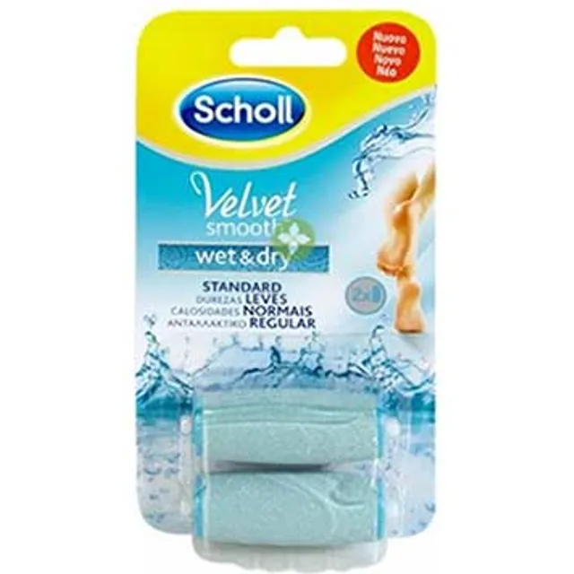Scholl Velvet Smooth Wet & Dry Regular Ανταλλακτικό Αδιάβροχης Λίμας 2 τμχ  - Fedra