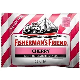 Fishermans Friend Cherry No Sugar 25gr Καραμέλες για το Λαιμό Κεράσι Χωρίς Ζάχαρη