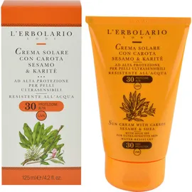 L' ERBOLARIO Sun Cream With Carrot Sesame & Shea SPF30 125ml