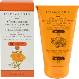 L' ERBOLARIO Sun Cream With Extract Of Californian Poppy SPF50+ 125ml